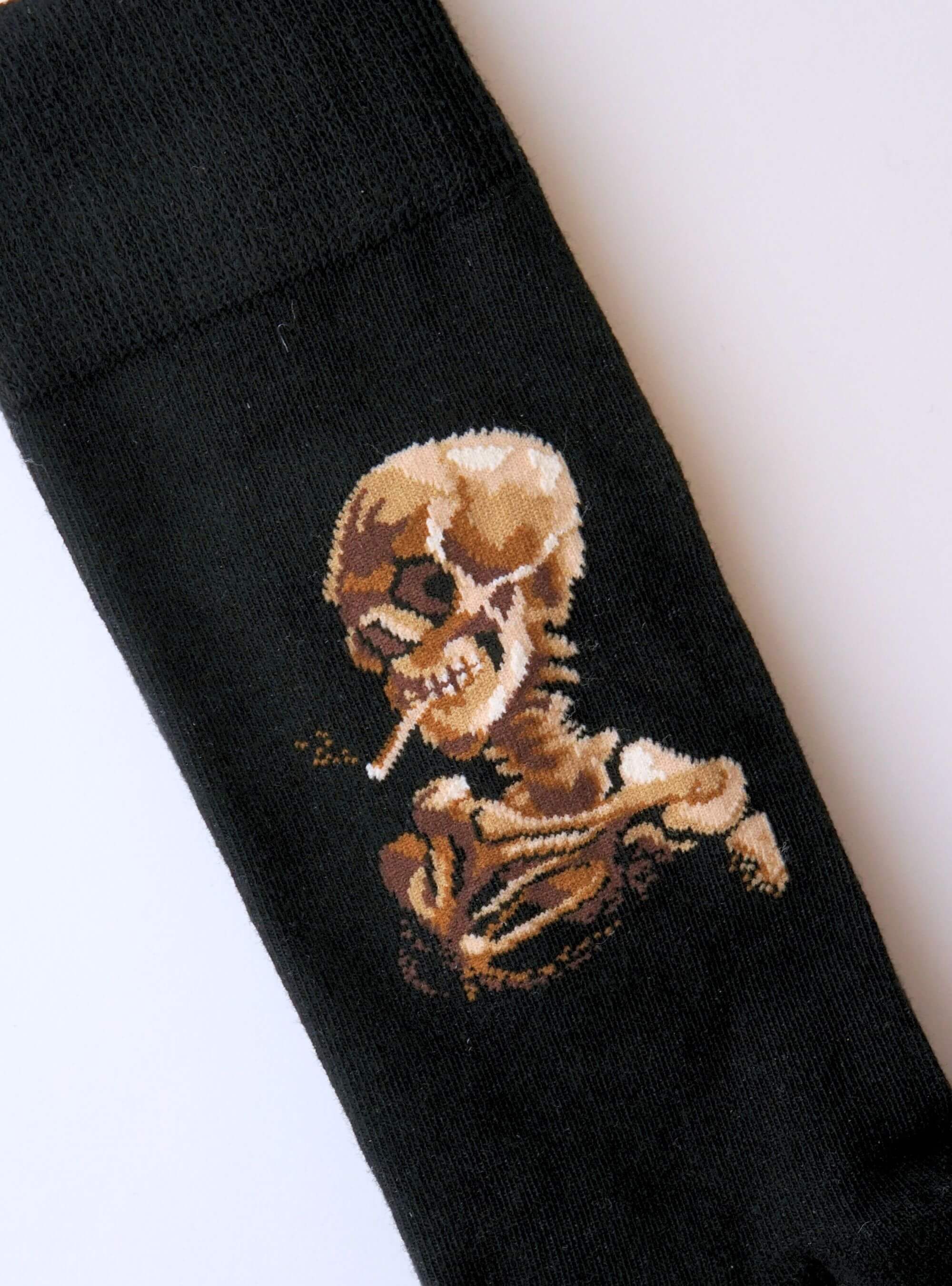 Skull of a Skeleton with a Burning Cigarette