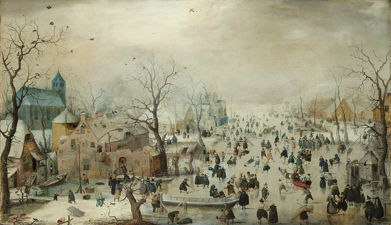 Winterlandschaft mit Skatern