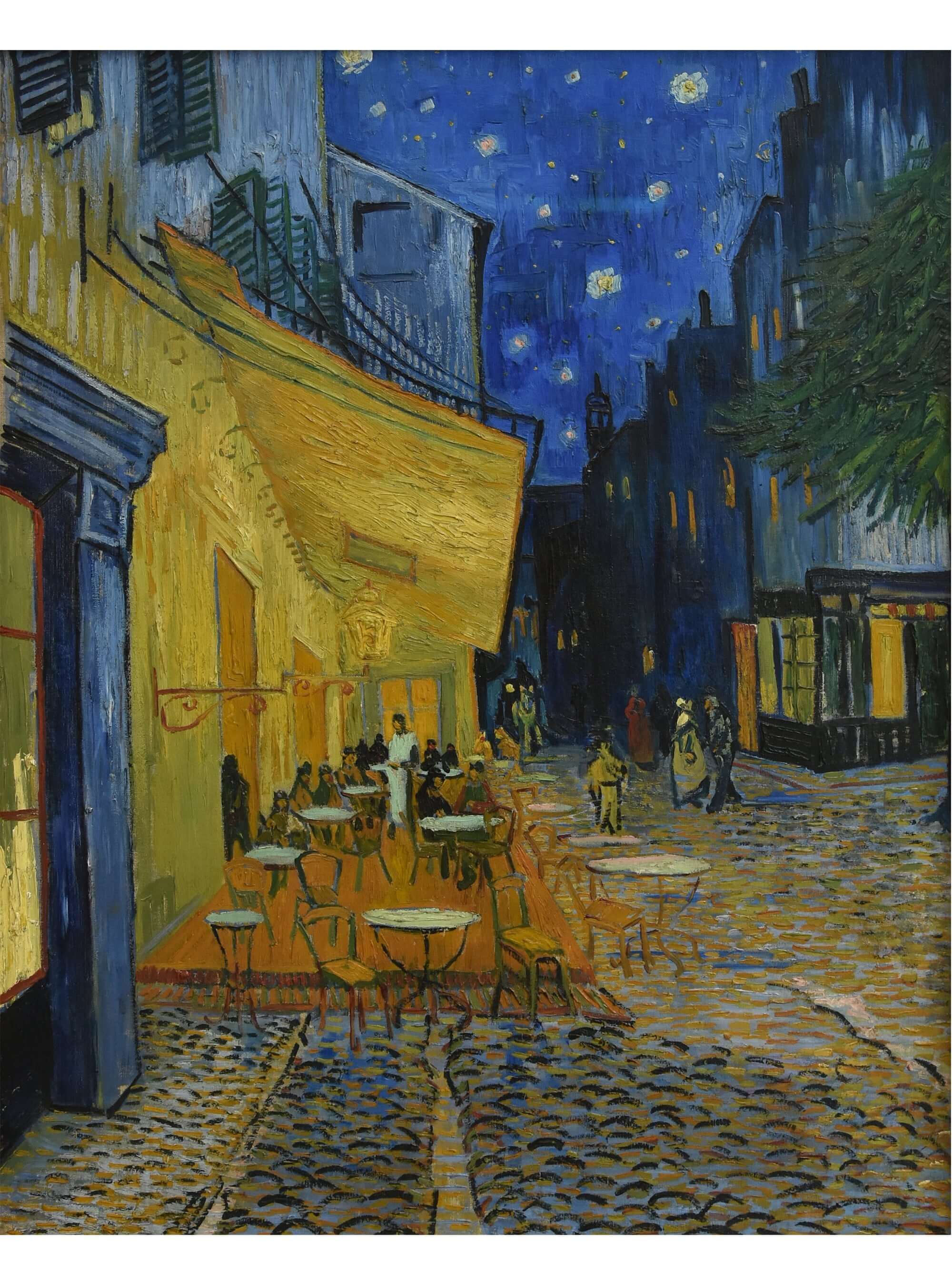 Terrasse de café la nuit